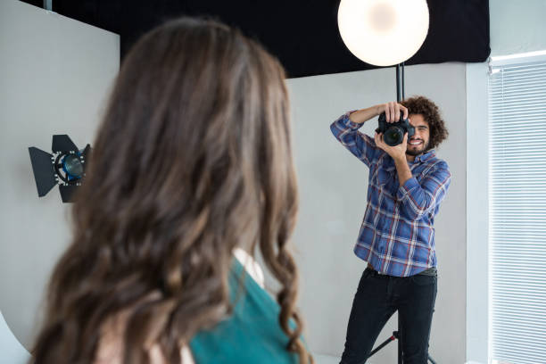 istock Female model posing for a photoshoot 656494628