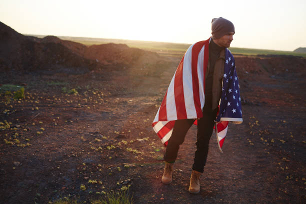 istock Young American Man Walking in Mountains 656500302