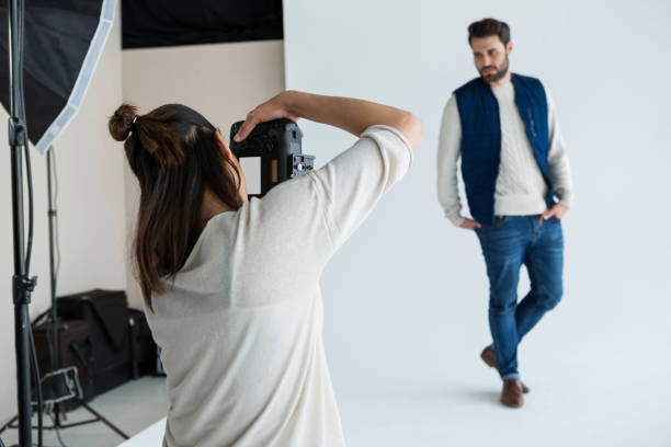 istock Male model posing for photoshoot 656503972