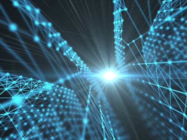 istock Futuristic virtual technology background, Fiber virtual optic cables, fibre connection, telecomunications concept, digitally generated image. 656505358