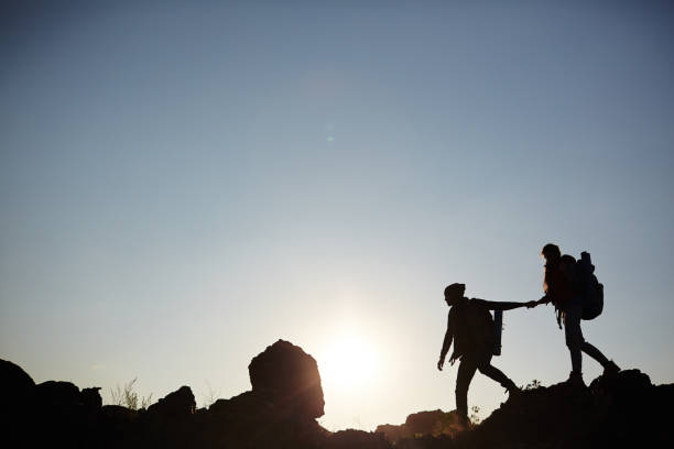 istock Walking at the Top of Mountain 656508206