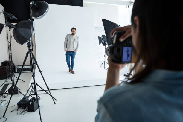 istock Male model posing for photographer 656508314
