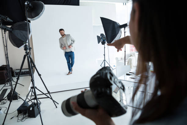 istock Male model posing for photographer 656508334