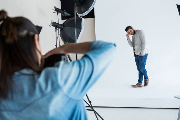 istock Male model posing for a photoshoot 656508356