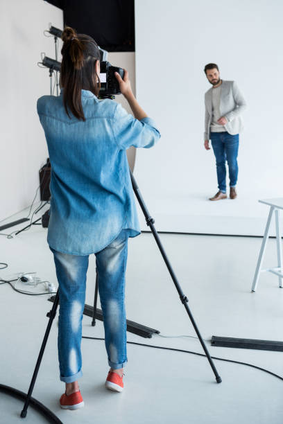 istock Male model posing for a photoshoot 656508396