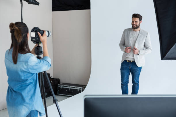 istock Male model posing for a photoshoot 656508422
