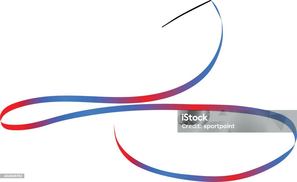 Rhythmic Ribbons Cartoon Rhythmic Gymnastics Colored Ribbon Stock Illustration - Download Image ...