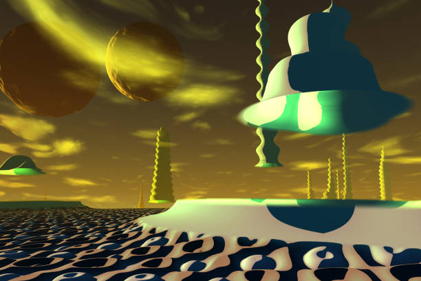 istock Stranger planet. Rocks and Desert 656511842
