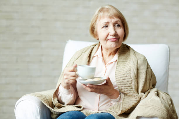 istock Elderly woman enjoying tea 656516034