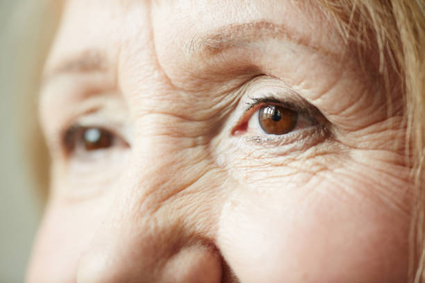 istock Piercing brown eyes of retired woman 656516080