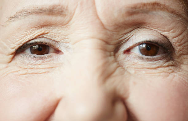 istock Smiling eyes of elderly woman 656516086