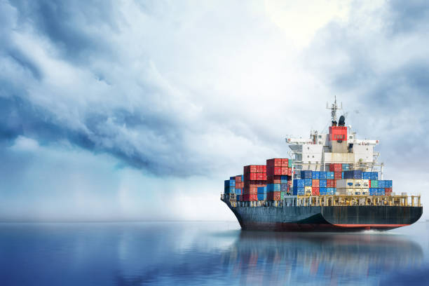 istock International Container Cargo ship in the ocean, Freight Transportation, Nautical Vessel 656519698