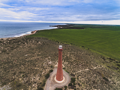 drone photo of light house