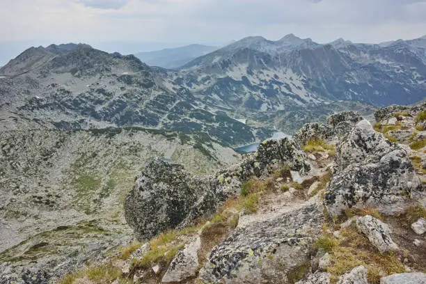 Amazing landscape from Dzhangal Peak, Pirin mountain, Bulgaria