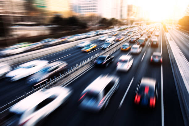 istock Motion blur image of city traffic 656543710