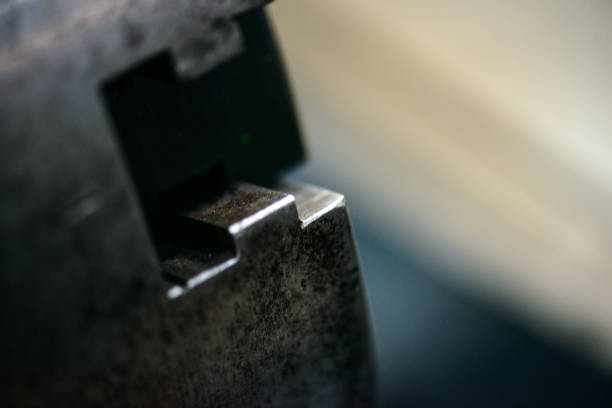 istock Old industrial lathe detail 656544178