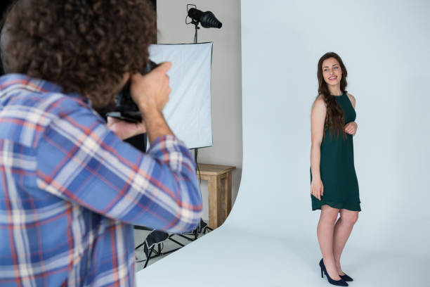 istock Female model posing for a photoshoot 656550828