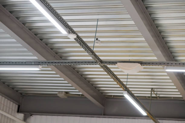 istock installation of lighting fixtures suspended ceiling 656554106