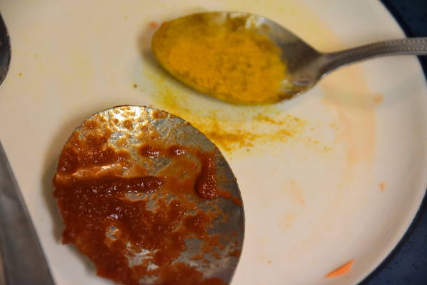 istock Plate with a spoon for seasoning 656555662