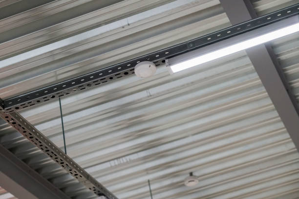 istock installation of lighting fixtures suspended ceiling 656558316