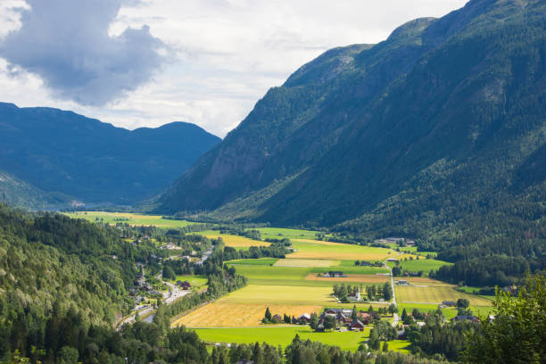 istock Breathtaking view of a valley in Flatdal, Telemark, Norway 656559076
