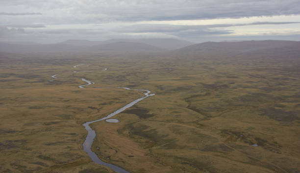 istock Desolate Falkland Islands landscape from the air 656559338