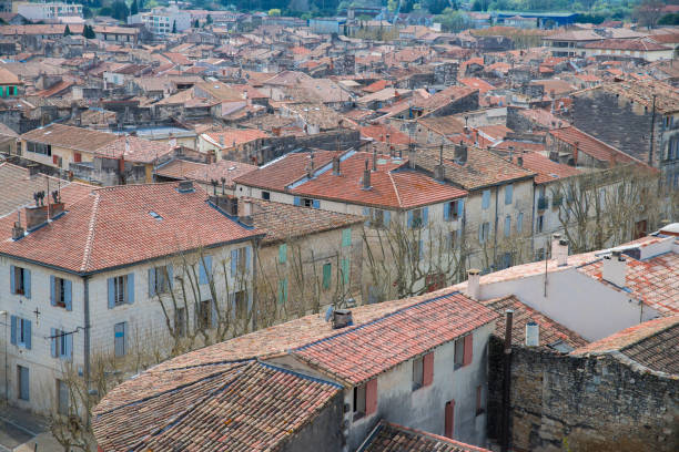 istock View of village with tiles roof 656559900