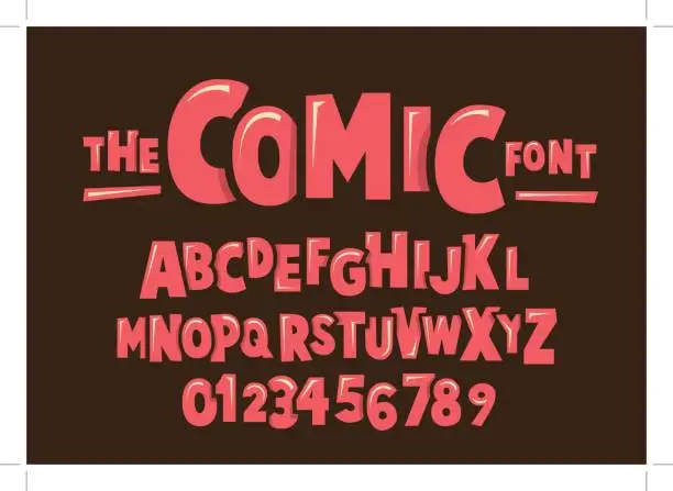 Vector illustration of Comical alphabet