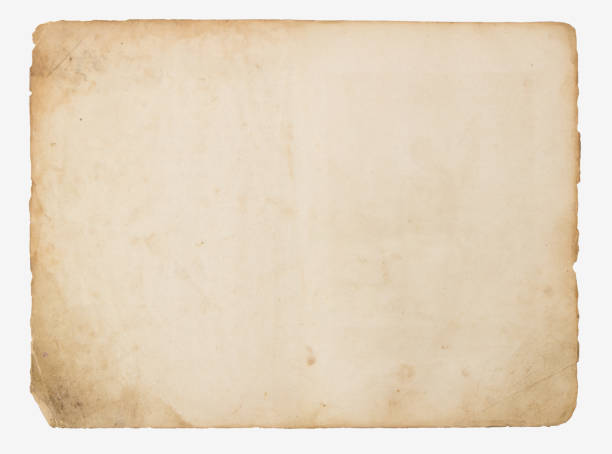 stary papier wyizolowany na białym tle - cut or torn paper paper parchment old zdjęcia i obrazy z banku zdjęć