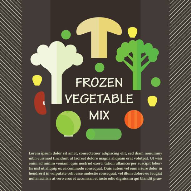 ilustraciones, imágenes clip art, dibujos animados e iconos de stock de mezcla vegetal congelada - green bean isolated food white background
