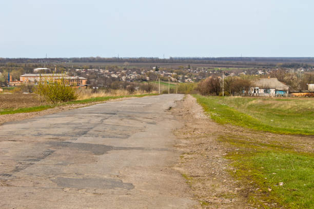 istock View on the ukrainian village on spring 656583896