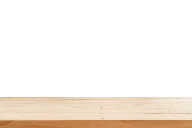 istock empty wooden table isolated on white background - for product display montage 656595458
