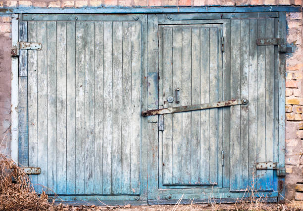 istock old wood warehouse door 656603608