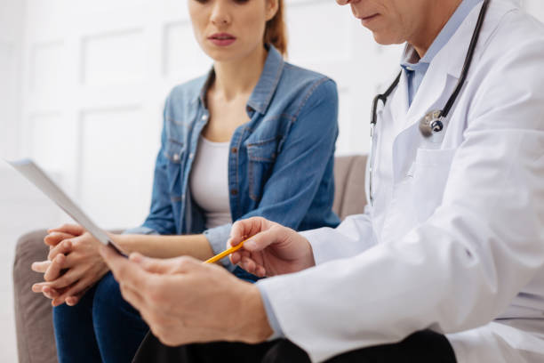 istock Concentrated trained doctor prescribing needed treatment 656605954
