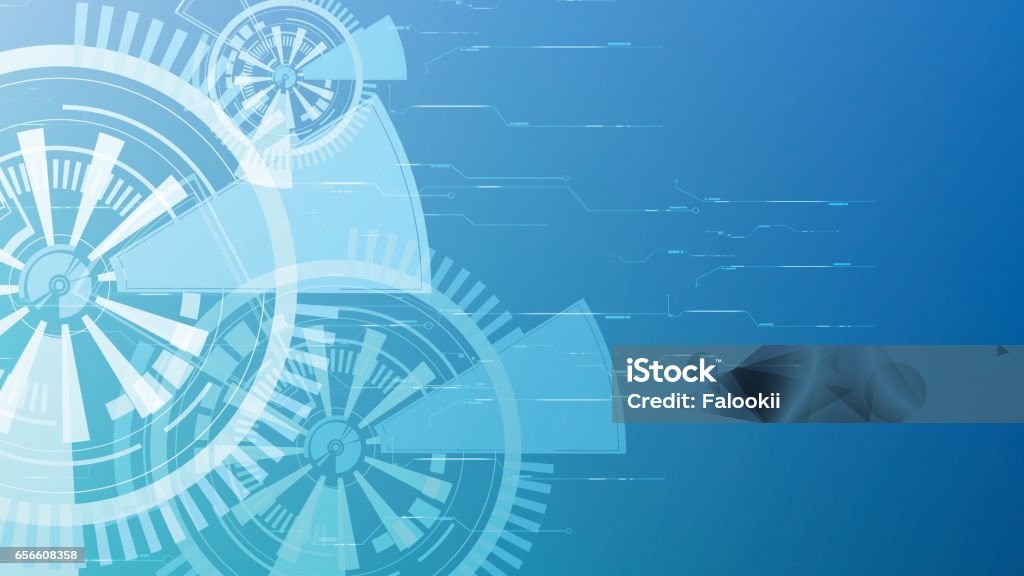 Blue Technology Button Vector Abstract Blue Technology Button Backgrounds Stock Illustration ...