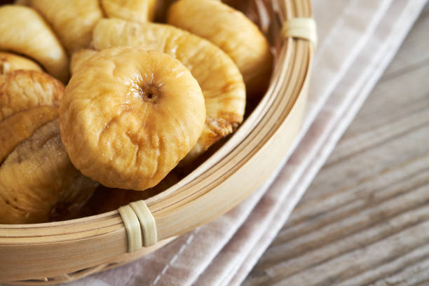istock Dried figs in woven basket 656610790