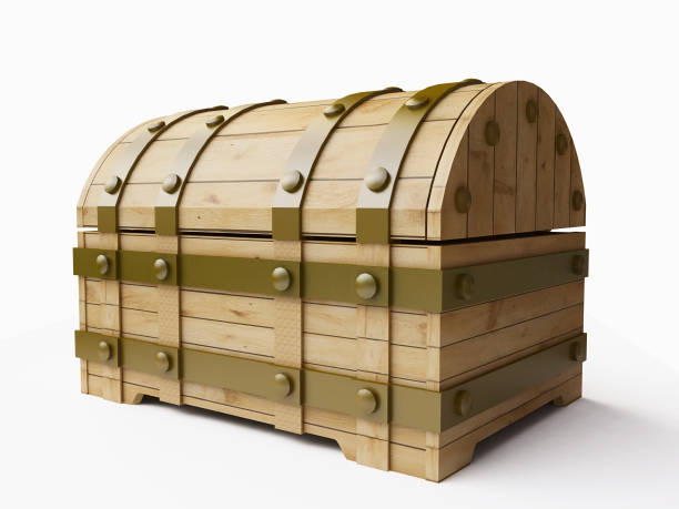 istock Wooden Chest in Vintage Style 656611056