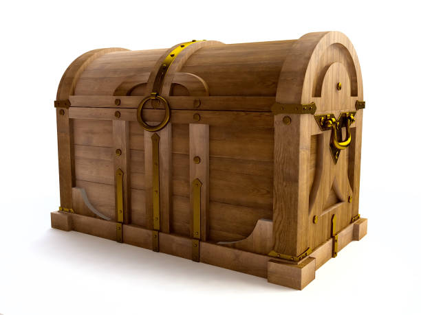 istock Wooden Chest in Vintage Style 656611132