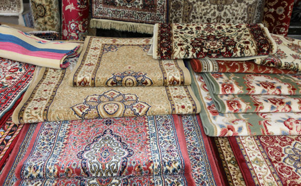 istock carpets for sale in the ethnic market stall 656630708