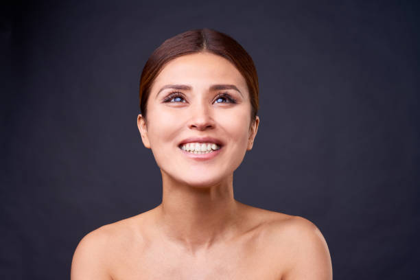 istock Excited woman with perfect skin 656631122