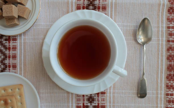 istock cup of strong black tea on the table 656631134