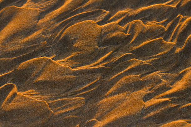 istock Relief from waves on the coastal sea sand 656645664