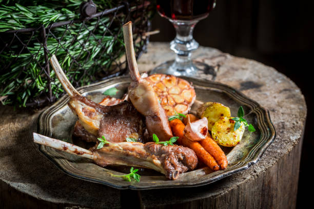 istock Spicy roasted lamb ribs with thyme and spices 656649312