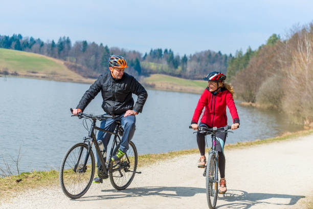 istock Couple Cycling Through Countryside Together 656656684