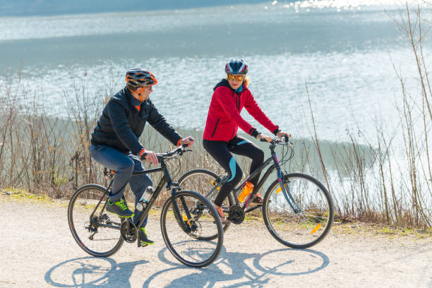 istock Couple Cycling Through Countryside Together 656656746