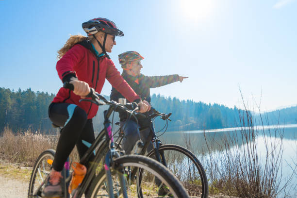 istock Couple Cycling Through Countryside Together 656656782