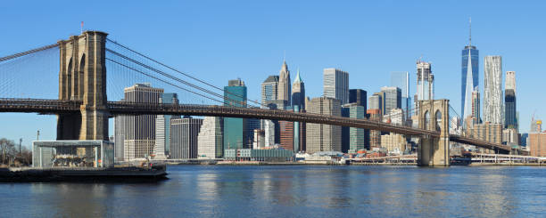 istock New York Skyline + Brooklyn Bridge 656661530