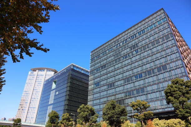 istock Downtown corporate business district architecture 656665024