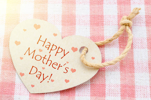 istock Happy mother's day on paper tag heart shape 656665706