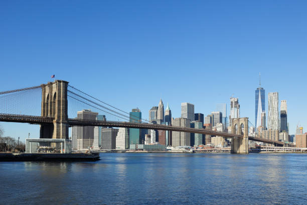 istock New York Skyline + Brooklyn Bridge 656666042